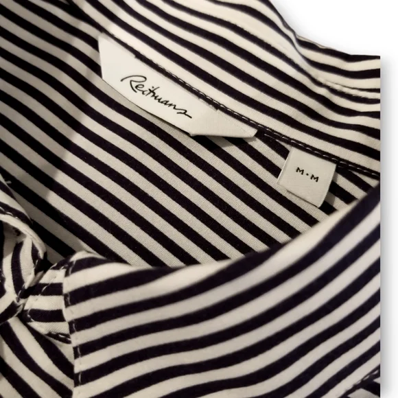 Reitmans Black and White Stiped Tunic/Dress, Medium - Picture 5 of 6